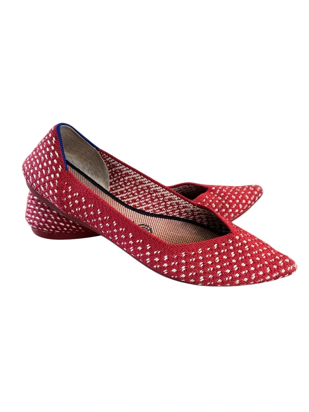 Rothy's The Point Flats in Red Apple Honeycomb, Size 7
